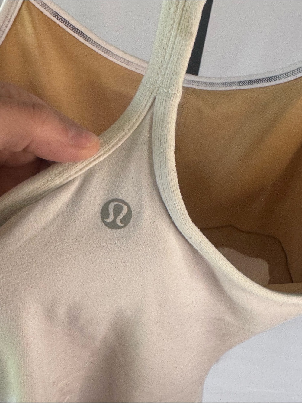 Lululemon White Ribbed Tank Top - Classic Spaghetti Strap Activewear
